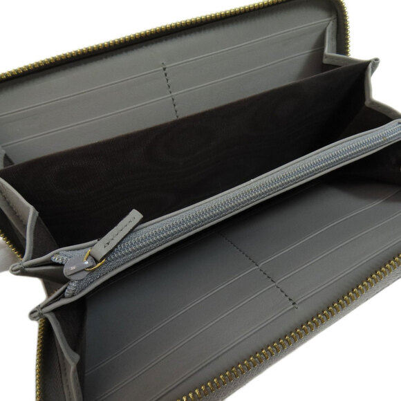 GUCCI Gray Leather Bamboo Wallet - Picture 4 of 11